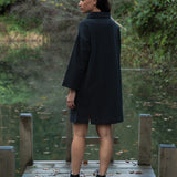 Ayse Organic Cotton Dress in Black Marl