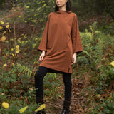 Ayse Organic Cotton Dress in Walnut