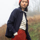 Carys-Jane Organic Cotton Brushed Twill Shirt in Night Sky