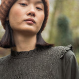 Cassia Organic Cotton Dress in Rosin Green
