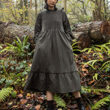 Cassia Organic Cotton Dress in Rosin Green