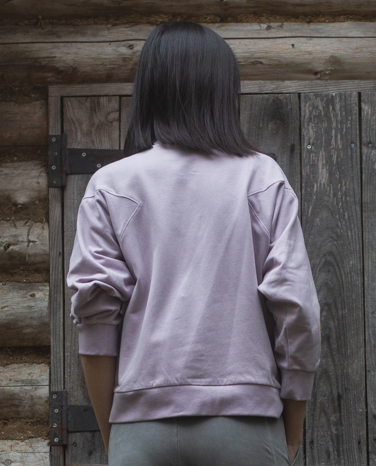 Ginny Organic Cotton Sweatshirt in Lavender