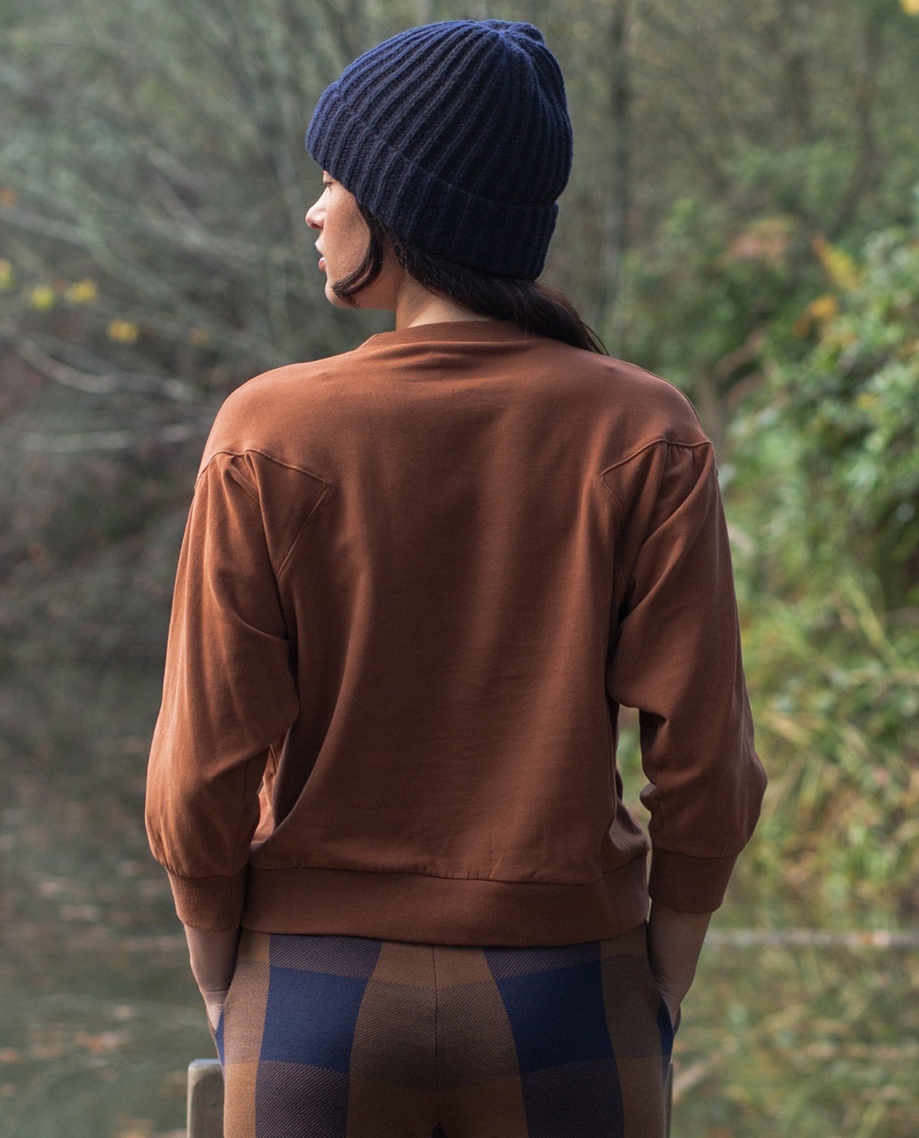 Ginny Organic Cotton Sweatshirt in Walnut