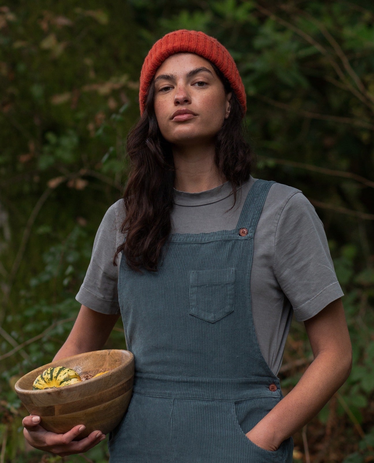 Pauline Organic Cotton Jersey Top in Slate Mineral Dye