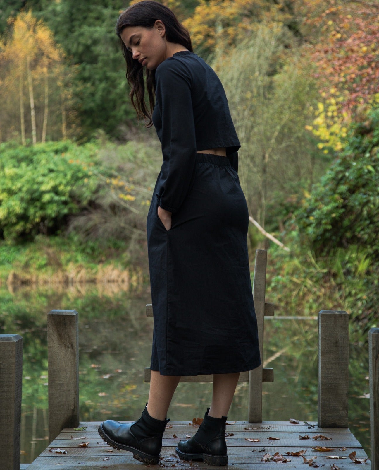 Juniper Organic Cotton Dress in Black