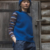 Niamh Lambswool Vest in Cobalt