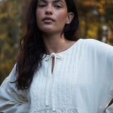 Maple Cotton Linen Dress in Off White