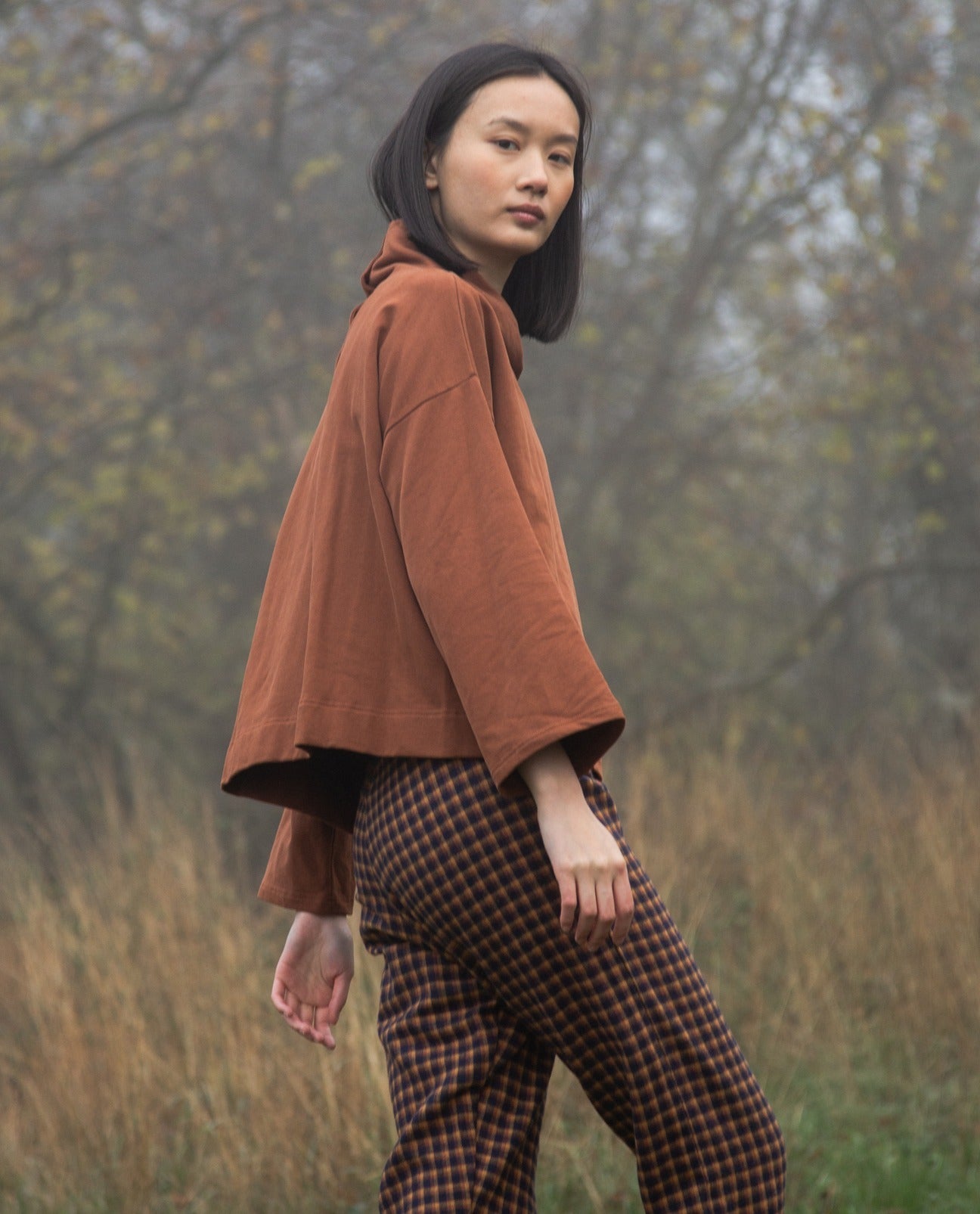 Nadine Organic Cotton Sweatshirt in Walnut