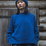 Marney Lambswool Jumper in Cobalt