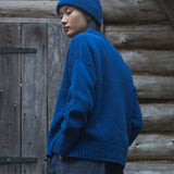 Marney Lambswool Jumper in Cobalt