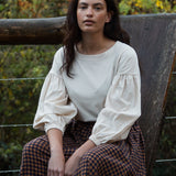 Martha Organic Cotton Top in Ecru