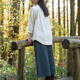 Caitlin Organic Cotton Cord Trouser in Petrol