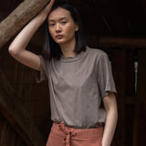 Pauline Organic Cotton Jersey Top in Laurel Mineral Dye