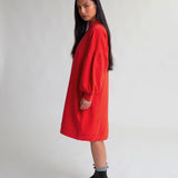 Abigail Organic Cotton Dress In Berry
