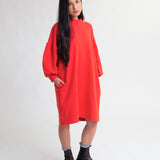 Abigail Organic Cotton Dress In Berry