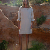 Claudia-May Linen Dress In Latte
