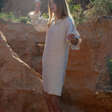 Claudia-May Linen Dress In Latte