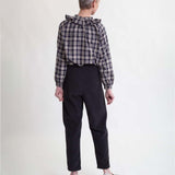 Erica Organic Cotton Cord Trousers In Charcoal
