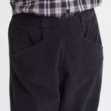 Erica Organic Cotton Cord Trousers In Charcoal
