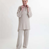 Finley Recycled Cotton and Wool Trousers In Stone