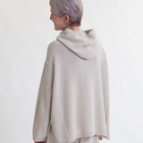 Geraldine Recycled Cotton and Wool Hoodie in Stone