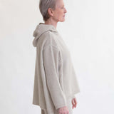 Geraldine Recycled Cotton and Wool Hoodie in Stone