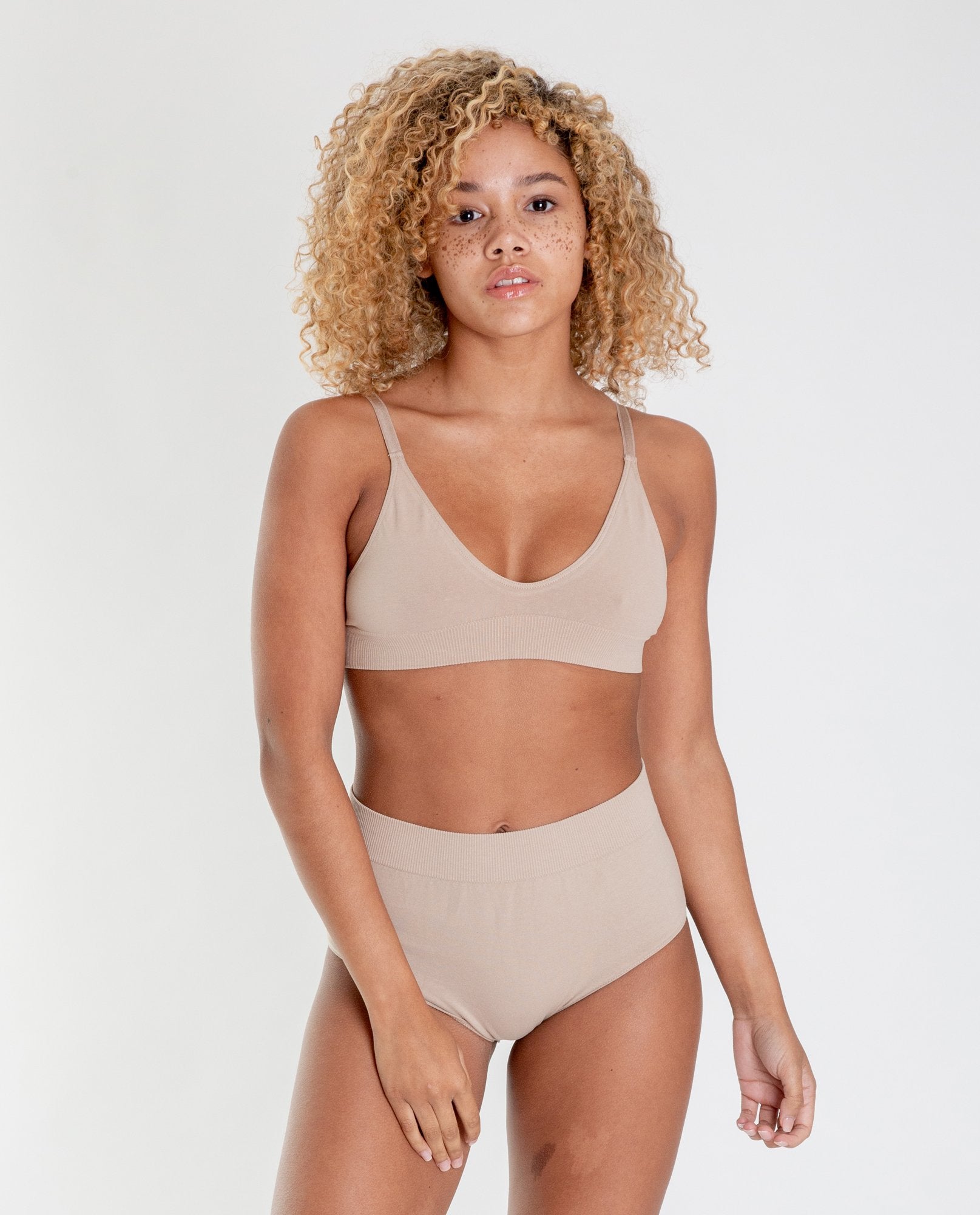 Ilze Organic Cotton Bra In Sand