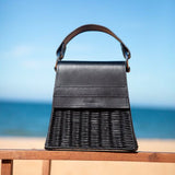 Lian Wicker Wings Bag in Black
