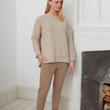 Zadie Organic Cotton Trousers in Stone M Preloved
