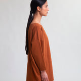 Mafalda Organic Cotton Top In Caramel