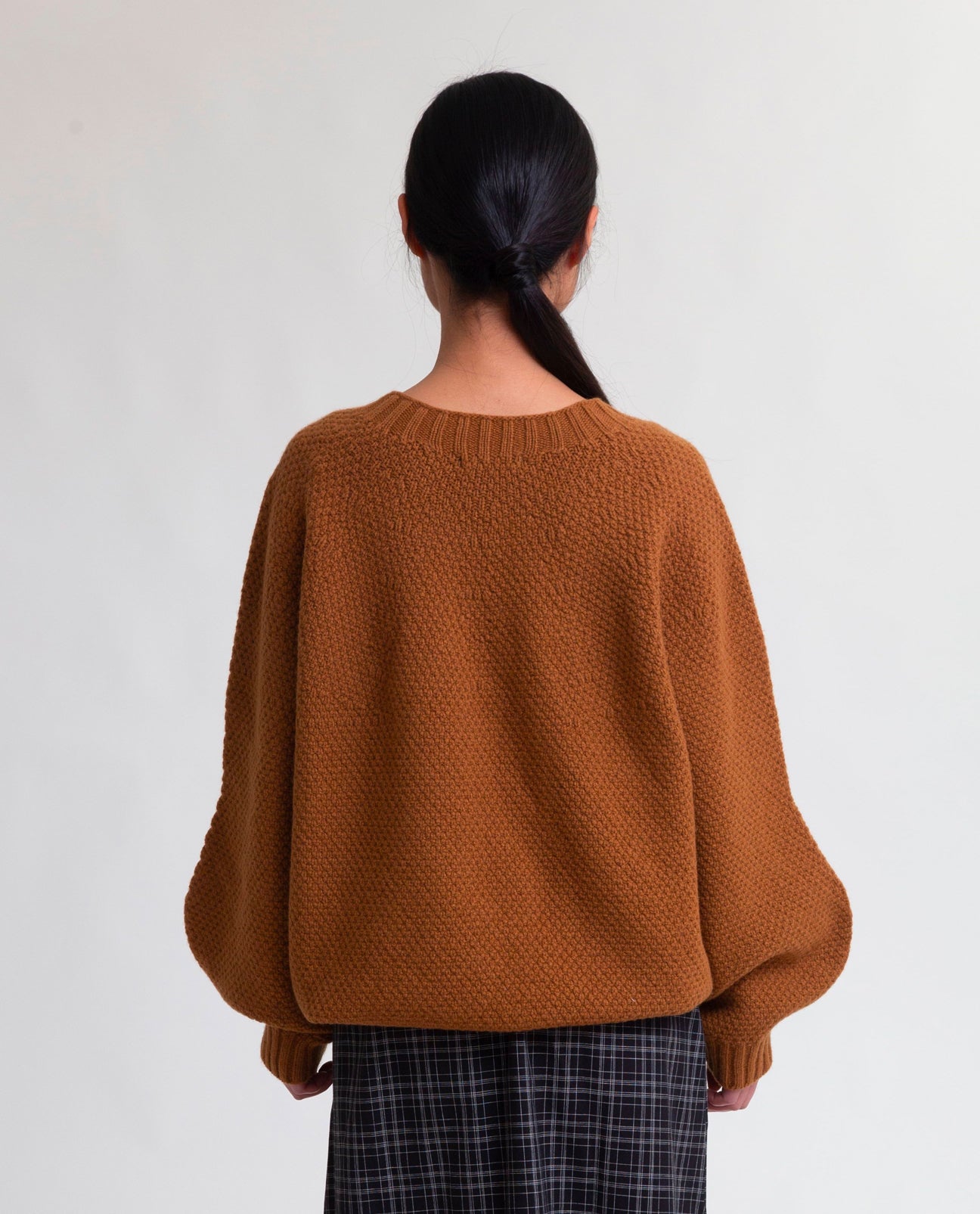 Maria Lambs Wool Jumper In Tan