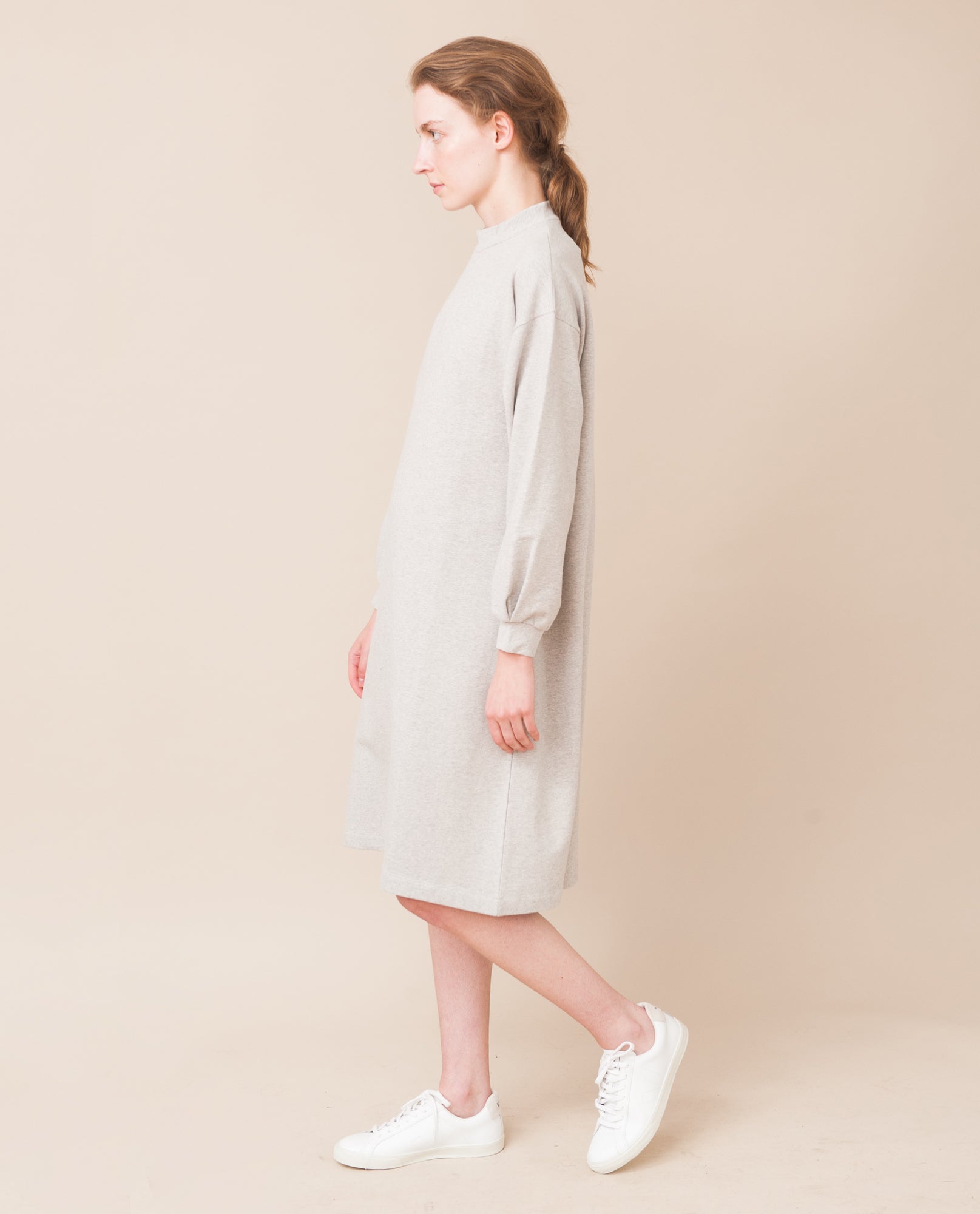 MARTA Organic Cotton Dress In Light Grey