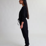 Nina Organic Cotton Jumpsuit In Black