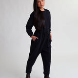 Nina Organic Cotton Jumpsuit In Black