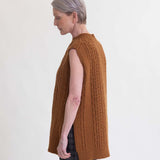 Pippa Lambs Wool Vest In Tan