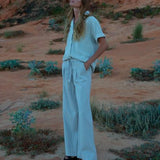 Frida-May Cotton Linen Shirt In Stone