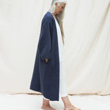 Adeline Organic Cotton Quilted Jacket In Navy