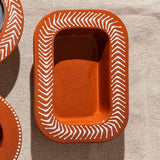 Vagos-Vicara Dish in Terracotta Stripe