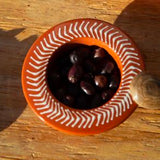 Velas-Vicara Round Dish in Terracotta Stripe