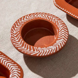 Velas-Vicara Round Dish in Terracotta Stripe