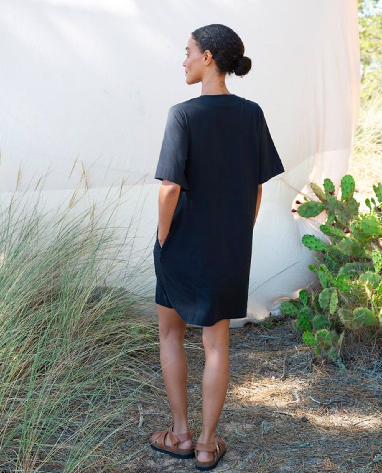 Sammy Organic Cotton Dress In Black
