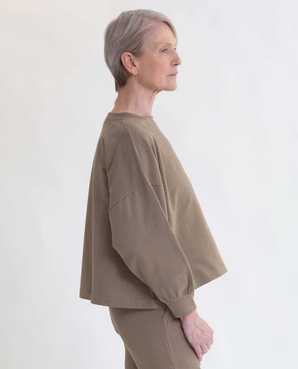 Serenity Organic Cotton Sweatshirt In Lichen