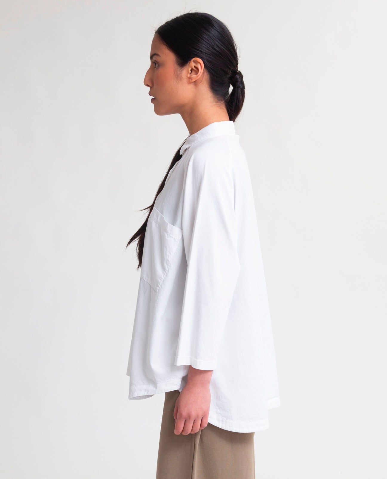 Stephanie Organic Cotton Shirt In White