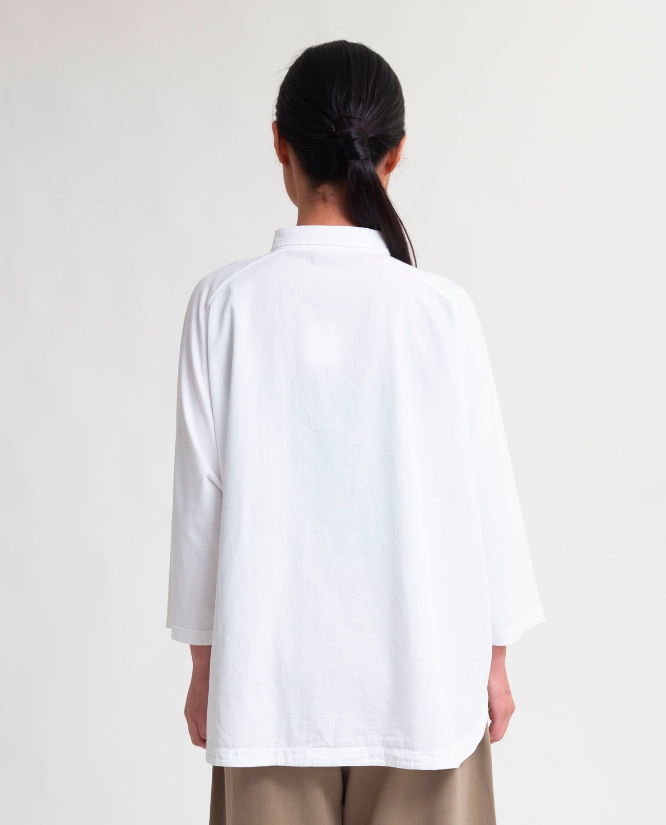 Stephanie Organic Cotton Shirt In White