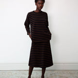 Ronda-Sue Organic Cotton Skirt In Black & Tan