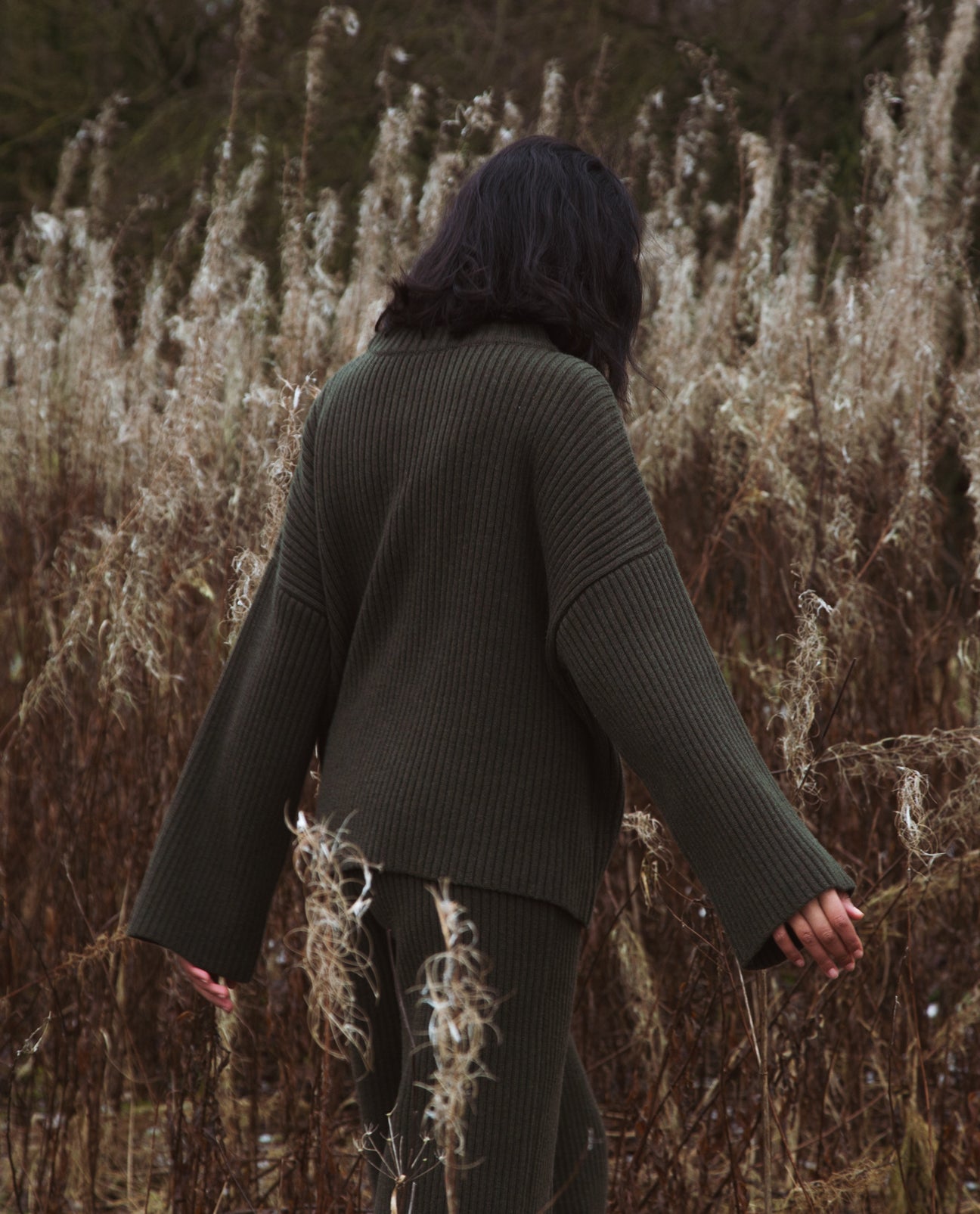 Trina Alpaca And Recycled Wool Jumper In Army