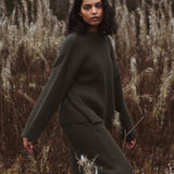 Trina Alpaca And Recycled Wool Jumper In Army