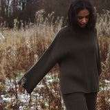 Trina Alpaca And Recycled Wool Jumper In Army