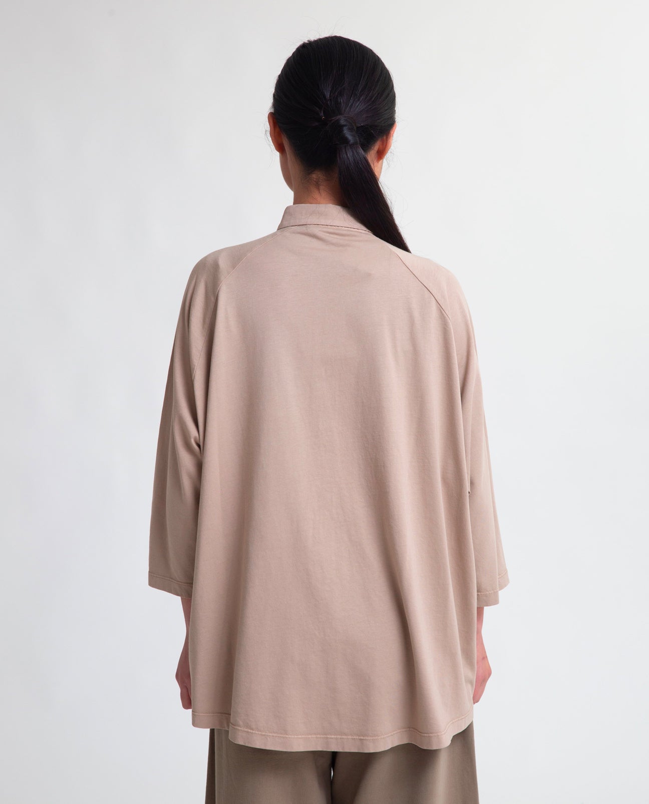 Terry Organic Cotton Shirt In Light Taupe