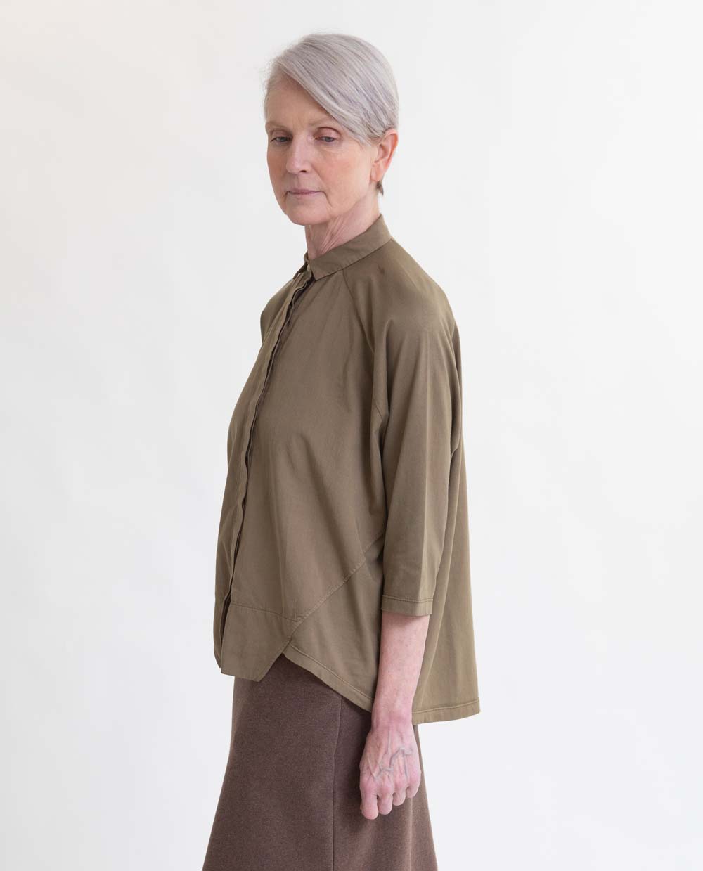 Terry Organic Cotton Shirt In Lichen